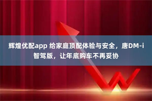 辉煌优配app 给家庭顶配体验与安全，唐DM-i智驾版，让年底购车不再妥协