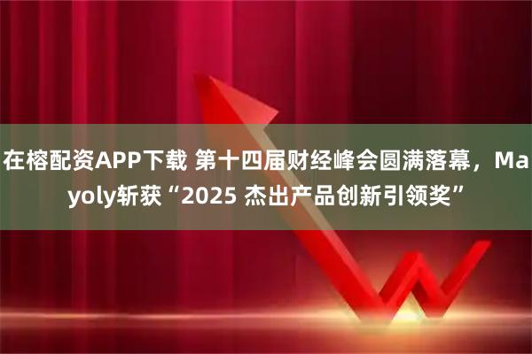 在榕配资APP下载 第十四届财经峰会圆满落幕，Mayoly斩获“2025 杰出产品创新引领奖”